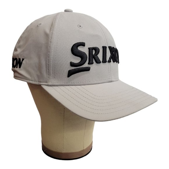 Srixon Golf Adjustable Tuck Strap Cap Trucker Baseball Logo 3D Hat Gray PGA - Picture 2 of 12